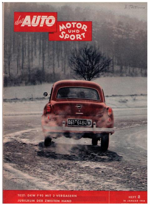 Hrsg. Pietsch , Paul und Dietrich - Troelch , Ernst   Das Auto - Motor und Sport  -  Heft 2 von 1958    