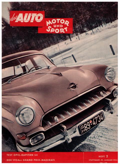 Hrsg. Pietsch , Paul und Dietrich - Troelch , Ernst   Das Auto - Motor und Sport  -  Heft 2 vom 23. Jan. 1954    