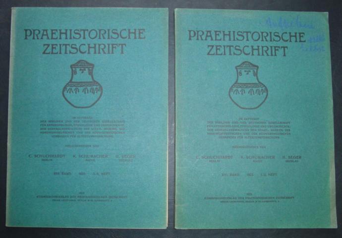 Hrsg.C. und K. Schumacher -  Seger , H.    Praehistorische Zeitschrift  1925  