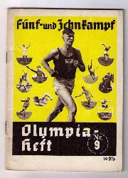 Hrsg " Propaganda- Ausschu fr die Olympischen Spiele 1936 "   Olympia  1936 -  Eine Nationale Aufgabe  Heft 9  Fnf - und Zehnkampf   
