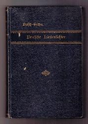 Hrsg. Golther , Wolfgang  und Bartsch , Karl   Deutsche Liederdichter des zwlften bis vierzehnten Jahrhunderts    