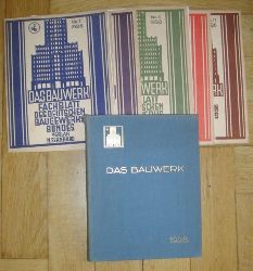 Hrsg. Deutscher Baugwerksbund   Das Bauwerk - Fachblatt des Deutschen Baugewerksbundes  - vollstndiger Jahrgang 1928  