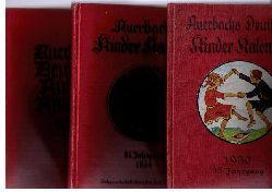 Holst,Dr.Adolf  -  Konvolut von 3 Bnden  MIT  Spielbeilage    Auerbachs Deutscher Kinderkalender 1930  +  Auerbachs Deutscher Kinderkalender  1933  " und " Auerbachs Deutscher Kinderkalender  1939  " jeweils  MIT  Spielbeilage " 