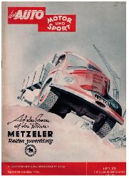 Hrsg. Pietsch , Paul und Dietrich - Troelch , Ernst   Das Auto - Motor und Sport  -  Heft 22 vom 30. Okt.  1954    