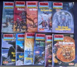 Perry Rhodan  der Erbe des Universums - Konvolut  von 11 Heften : Heft  1210 ,1218 , 1226 , 1331 , 1334 ,1335 , 1339 , 1340 , 1341 , 1342 und 1343 in 1 .  Auflage    Unterwegs nach Magellan , Der Haluter Sokrates , Der Kampf um Schatzen , Zu Ehren Ijarkors , Der Zweck heiligt die Mittel , Die verlorenen Geschenke der Hesperiden , Ijarkors letzte Schlacht , Ephemeriden - Trume , Der Spion von Kumai , Tod aus der Unenedlichkeit und Der Knistiger   