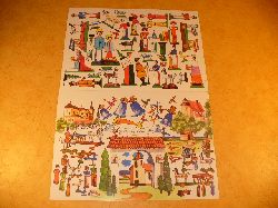 Ausschneidebogen - Bastelbogen - Bauanleitung:  Weihnachtskrippe - Papierkrippe - Krippe aus Papier mit Spielzeugfiguren aus Skasov / Pschestitz / Pilsen von Jiri Bel. 