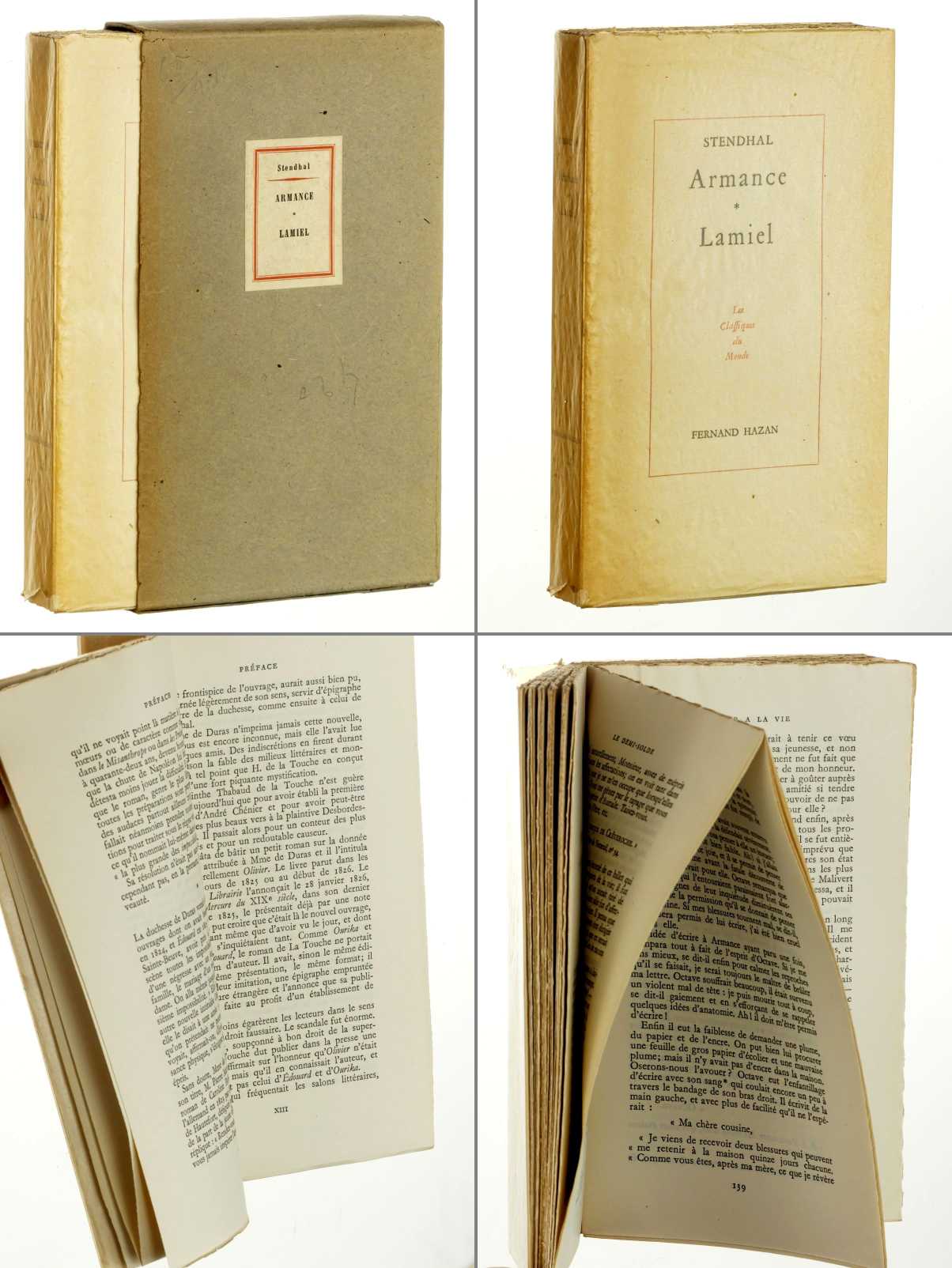 Stendhal:  Armance ou quelques scènes d'un salon de Paris en 1827 / Lamiel. Introd. et notes par Henri Martineau. 