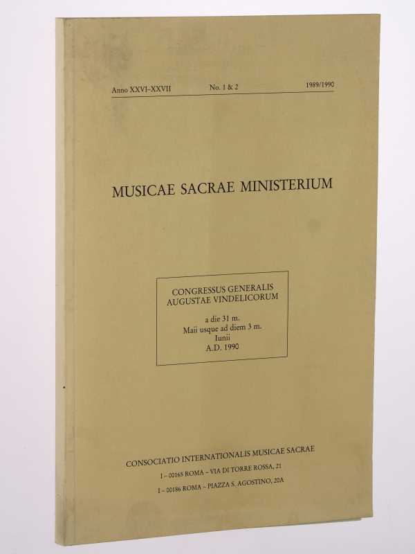   Musicae Sacrae Ministerium; Anno 26-27 (1989/90, No. 1&2: Congressus Generalis Augustae Vindelicorum, 31 maii - 3 junii 1990. 