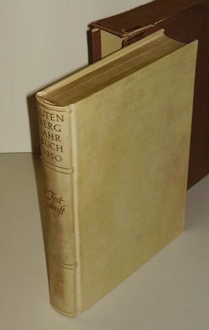   Gutenberg Jahrbuch 1950. Begründet und hrsg. von Aloys Ruppel. Festschrift zum 50jährigen Bestehen des Gutenberg-Museums in Mainz. 