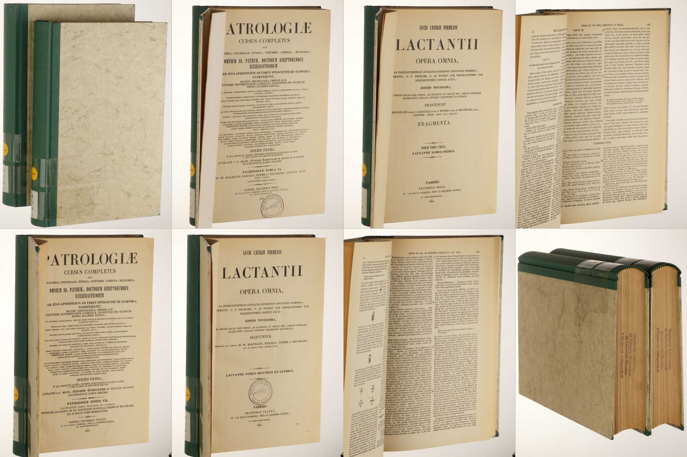 Series latina; Vol. 006/007: Lactantius:  Opera omnia. Tom. primus/secundus. Undatierte Nachdrucke d. Ausgabe 1844. 
