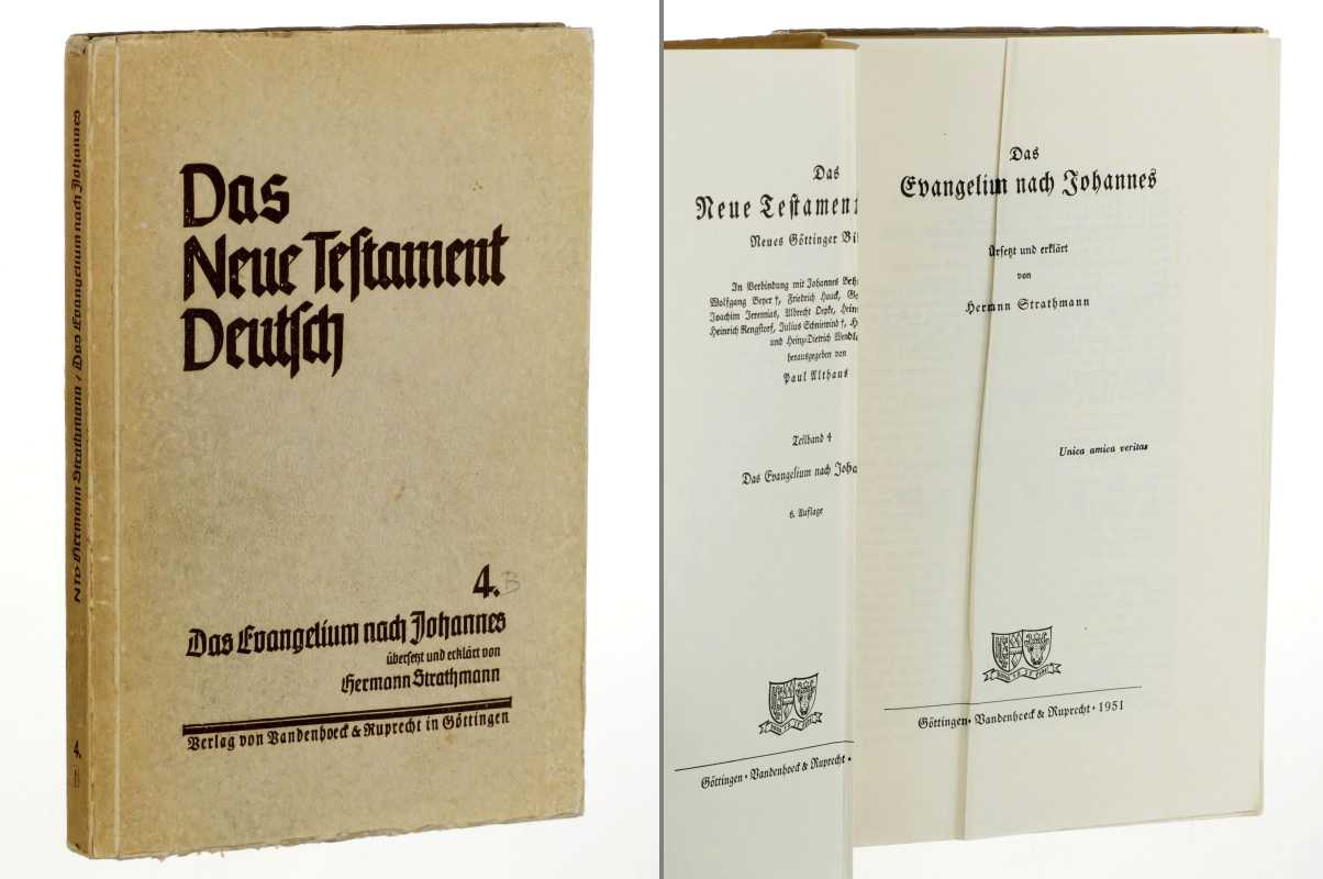 Strathmann, Hermann:  Das Evangelium nach Johannes. 