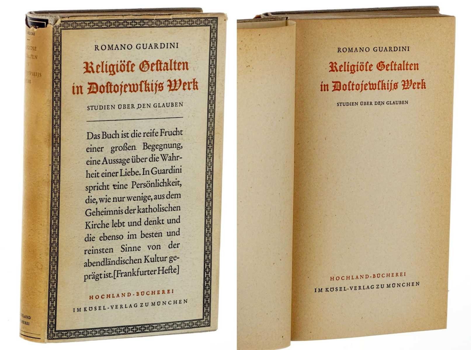Guardini, Romano:  Religiöse Gestalten in Dostojewskijs Werk. Studien über den Glauben. 