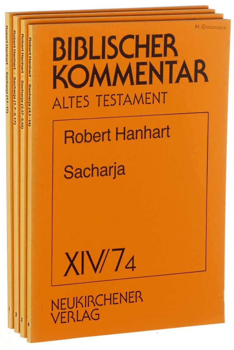 Hanhart, Robert:  Dodekapropheton 7, Teilband 1: Sacharja. Lieferungen 1-4 (1,1-17; 1,7-2,17; 2,17-3,10; 4,1-14). 