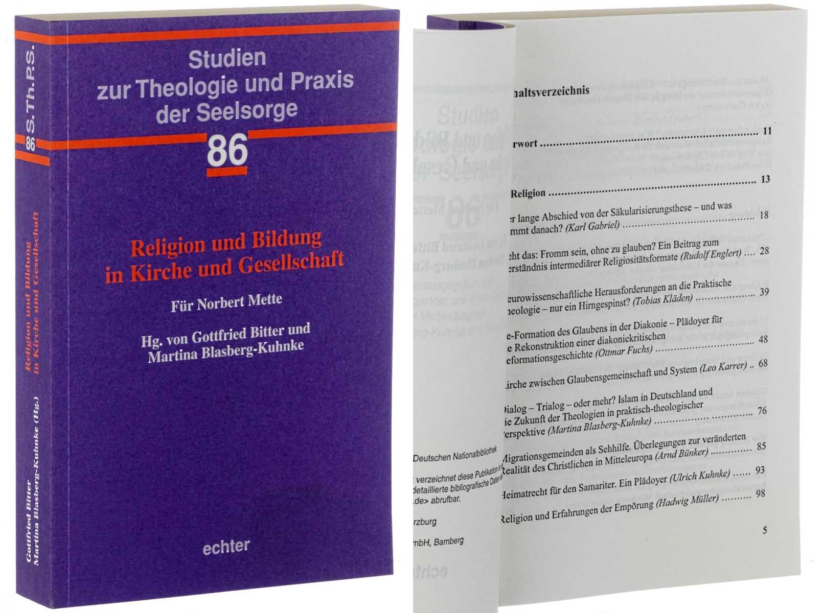 Bitter, Gottfried/ Martina Blasberg-Kuhnke (Hg):  Religion und Bildung in Kirche und Gesellschaft. Für Norbert Mette. 