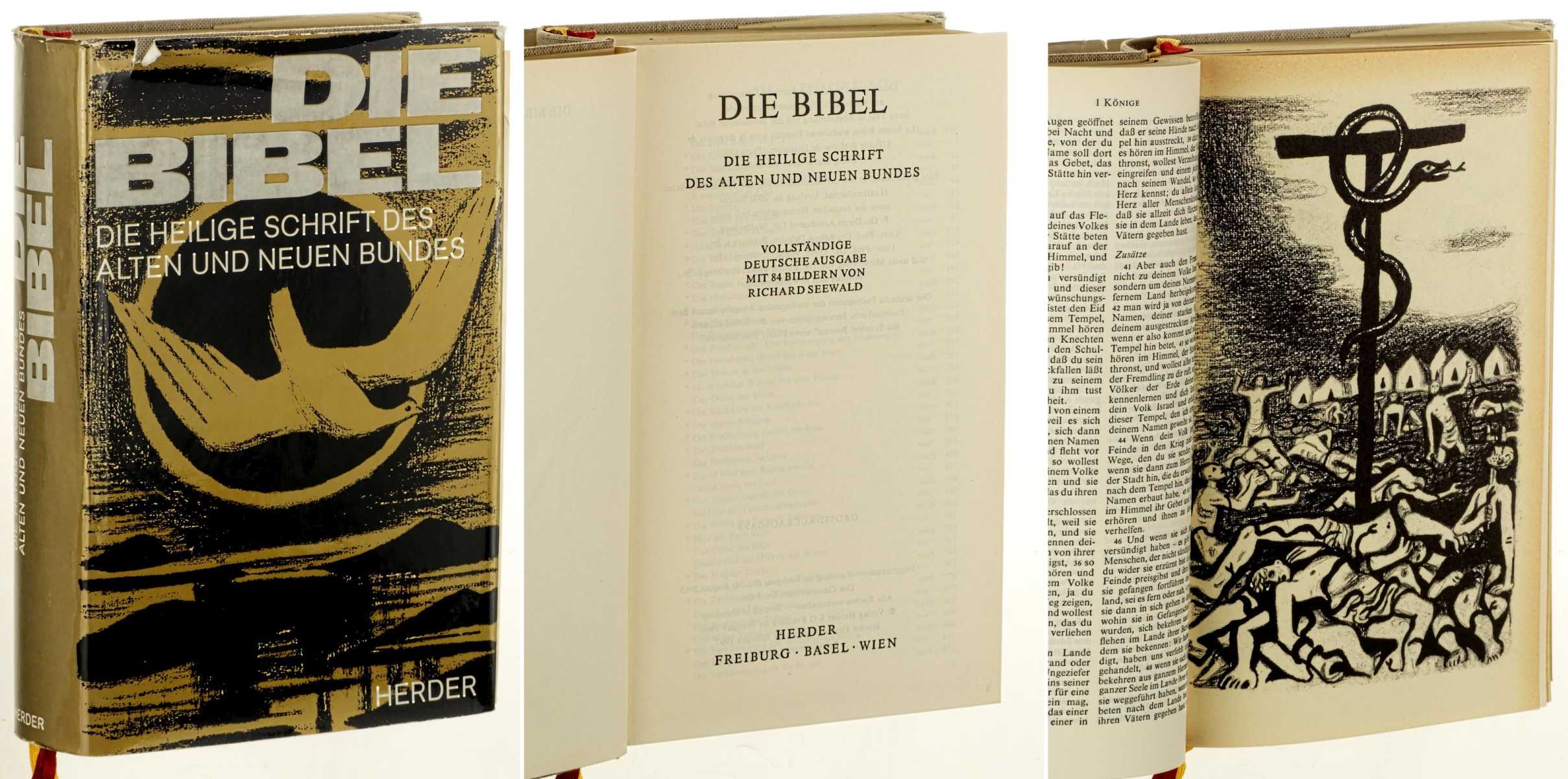   Die Bibel. Die Heilige Schrift des Alten und Neuen Bundes. Vollständige deutsche Ausgabe. Mit 84 Bildern von Richard Seewald. 