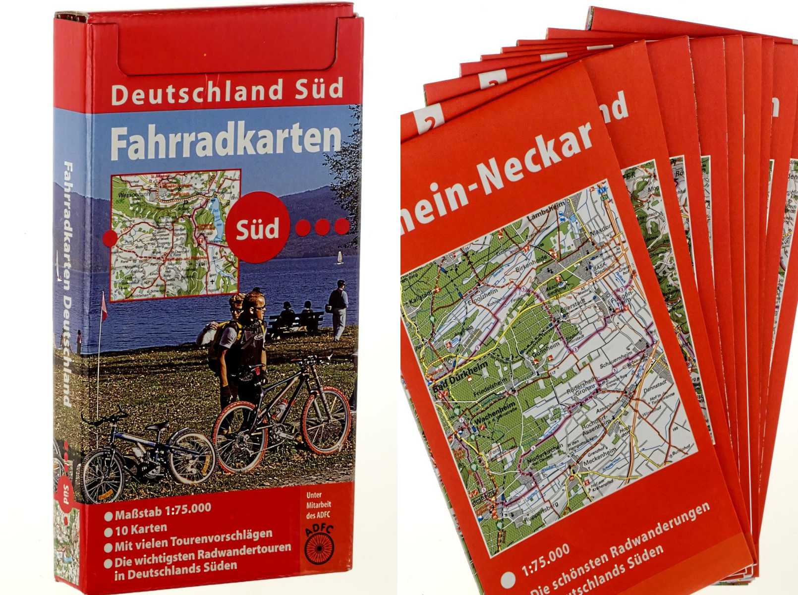   Deutschland Süd. 10 Fahrradkarten. Unter Mitarbeit des ADFC. 