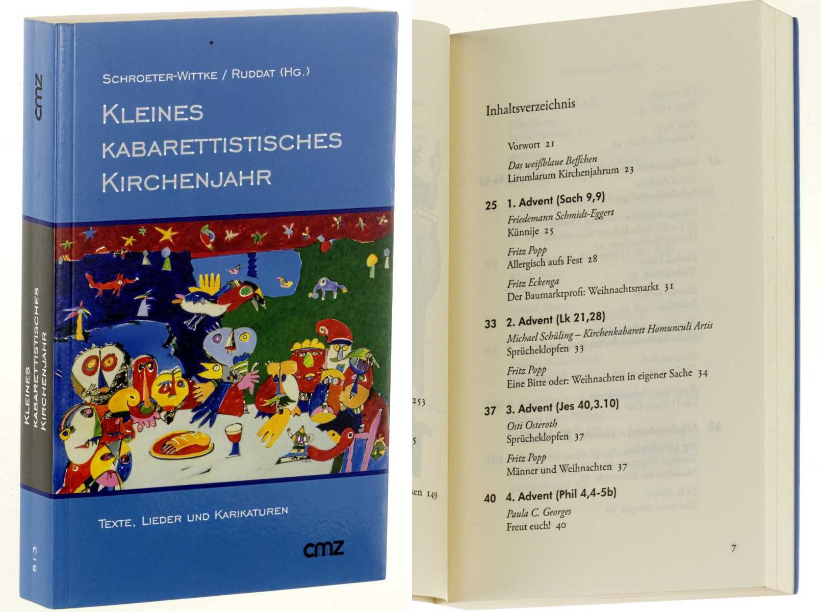 Schroeter-Wittke, Harald/ Günter Ruddat (Hrsg.):  Kleines kabarettistisches Kirchenjahr. Texte, Lieder und Karikaturen. 