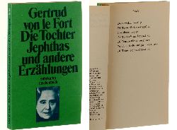 Le Fort, Gertrud von:  Die Tochter Jephthas und andere Erzhlungen. 