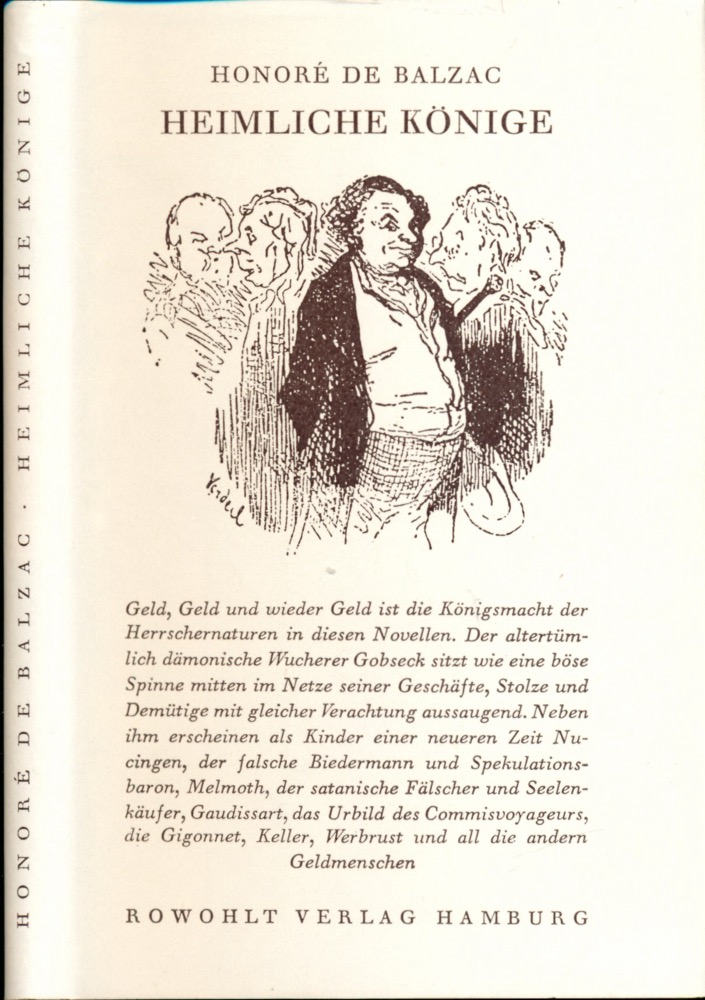 BALZAC, Honoré de  Heimliche Könige. Novellen. Dt. von Else v. Hollander.  