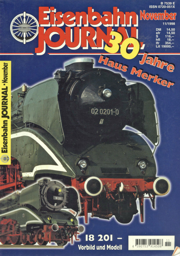  Eisenbahn Journal Heft 11/1998 (November 1998): 30 Jahre Haus Merker. 