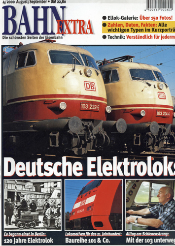   Bahn-Extra Heft 4/2000: Deutsche Elektroloks. 
