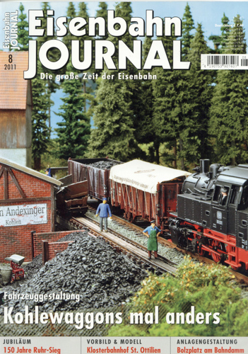   Eisenbahn Journal Heft 8/2011: Fahrzeuggestaltung Kohlewaggons mal anders. 