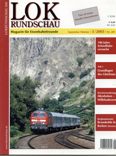   Lok Rundschau. Magazin für Eisenbahnfreunde Heft Nr. 209:  5/2003 (September/Oktober) . 