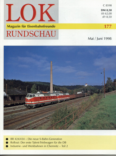   Lok Rundschau. Magazin für Eisenbahnfreunde Heft Nr. 177: Mai/Juni 1998. 