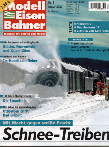   Modelleisenbahner. Magazin für Vorbild und Modell: Heft 1/2007 (Januar 2007): Schnee-Treiben. 