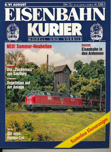 Div.  Eisenbahn-Kurier. Modell und Vorbild. hier: Heft 8/91 (August 1991). 