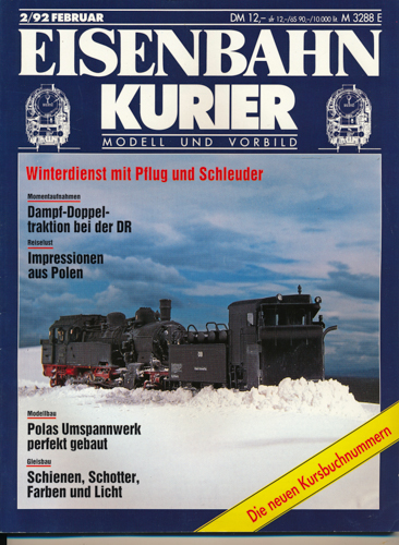 Div.  Eisenbahn-Kurier. Modell und Vorbild. hier: Heft 2/92 (Februar 1992). 