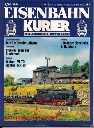 Div.  Eisenbahn-Kurier. Modell und Vorbild. hier: Heft 5/92 (Mai 1992). 
