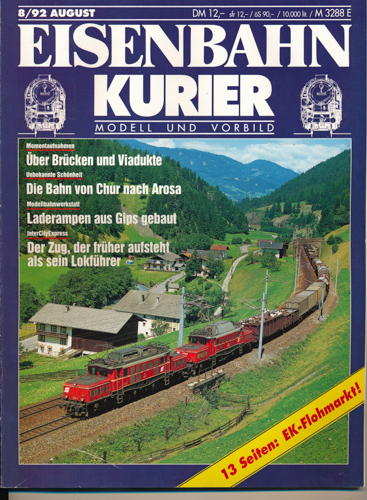 Div.  Eisenbahn-Kurier. Modell und Vorbild. hier: Heft 8/92 (August 1992). 