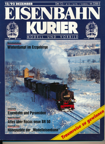 Div.  Eisenbahn-Kurier. Modell und Vorbild. hier: Heft 12/92 (Dezember 1992). 