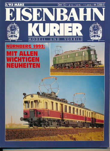 Div.  Eisenbahn-Kurier. Modell und Vorbild. hier: Heft 3/93 (März 1993). 