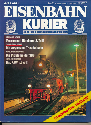 Div.  Eisenbahn-Kurier. Modell und Vorbild. hier: Heft 4/93 (April 1993). 