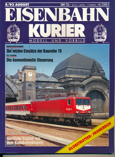 Div.  Eisenbahn-Kurier. Modell und Vorbild. hier: Heft 8/93 (August 1993). 