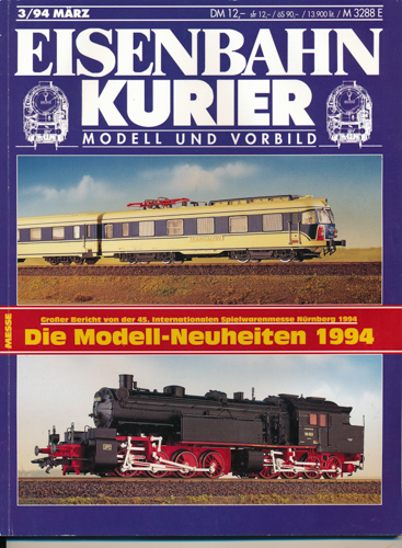 Div.  Eisenbahn-Kurier. Modell und Vorbild. hier: Heft 3/94 (März 1994). 