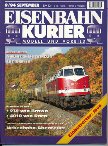 Div.  Eisenbahn-Kurier. Modell und Vorbild. hier: Heft 9/94 (September 1994). 