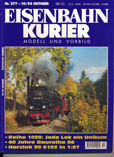 Div.  Eisenbahn-Kurier. Modell und Vorbild. hier: Heft Nr. 277 / 10/95 (Oktober 1995). 