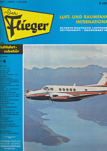ZUERL, Walter (Hrg.)  Der Flieger. Luft- und Raumfahrt International. hier: Heft 4/1976 (56. Jahrgang). 