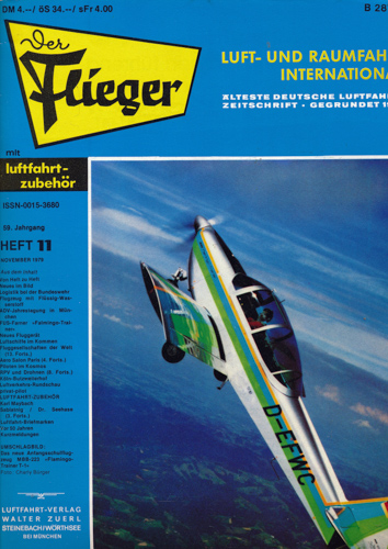 ZUERL, Walter (Hrg.)  Der Flieger. Luft- und Raumfahrt International. hier: Heft 11/1979 (59. Jahrgang). 