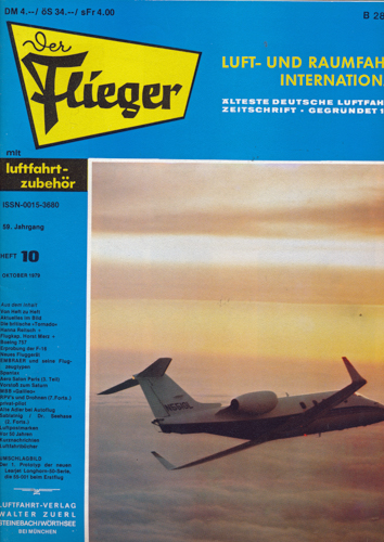 ZUERL, Walter (Hrg.)  Der Flieger. Luft- und Raumfahrt International. hier: Heft 10/1979 (59. Jahrgang). 