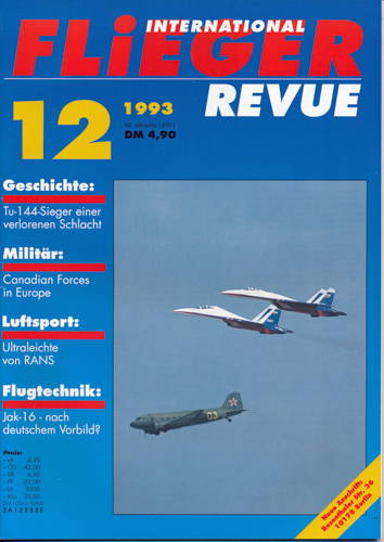   Flieger Revue international. hier: Heft 12/1993 (42. Jahrgang). 