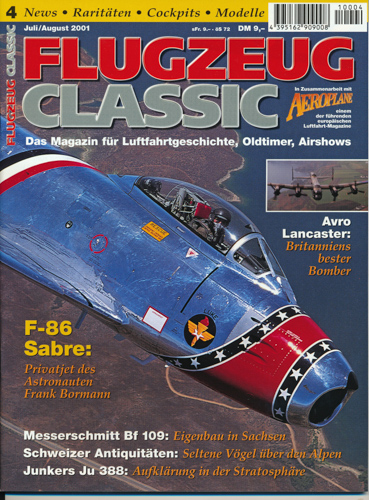   Flugzeug Classic. Das Magazin für Luftfahrtgeschichte, Oldtimer, Airshows hier: Heft 4 (Juli/August 2001). 