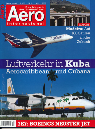   AERO International. Das Magazin der Zivilluftfahrt. hier: Heft 5 (Mai 2003). 