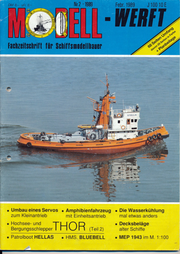   Modell-Werft. Das führende Fachmagazin für Schiffsmodellbauer. hier: Heft 2/1989. 
