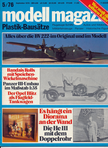   Modell-Fan. internationales magazin für plastic-modellbau. hier: Heft 5/1976. 