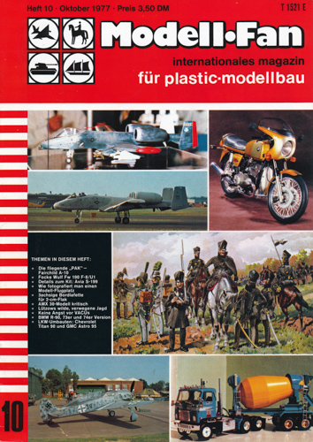   Modell-Fan. internationales magazin für plastic-modellbau. hier: Heft 10/1977. 