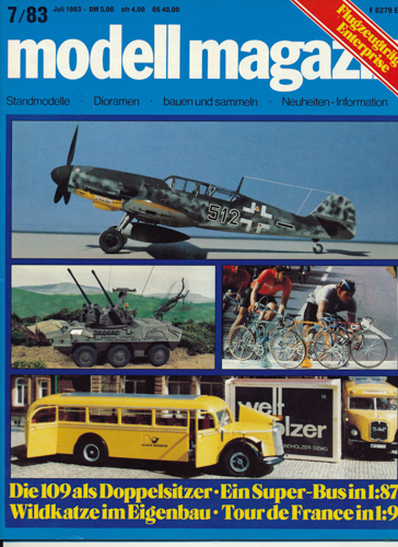   modell magazin. Standmodelle - Dioramen - bauen und sammeln - Neuheiten-Informationen. hier: Heft 7/1983. 